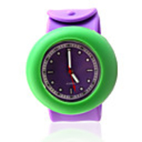 Silicone Band Fashiona Men Women Children Unisex Casual Jelly Clap Watch