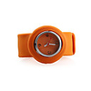 Silicone Band Fashiona Women Casual Jelly Clap Watch - Orange
