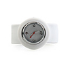 Silicone Band Fashiona Women Casual Jelly Clap Watch - White