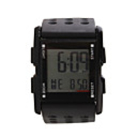Silicone Band LED Fashion Wrist Watch - Black (1 CR2016)
