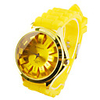 Silicone Band Modern Metal Dial Fashion Quartz Women Men Casual Watch - Yellow