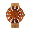 Silicone Band Stylish Quartz Round Crystal Lady