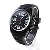 Silicone Band Unisex Student Sports Style Big Dial Watch - Black