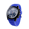 Silicone Band Unisex Student Sports Style Big Dial Watch - Blue
