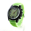 Silicone Band Unisex Student Sports Style Big Dial Watch - Green