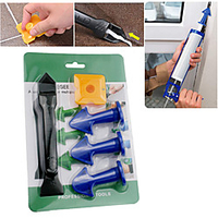 Silicone Caulking Kit,  Sealant Finishing Tool Grout Razor Scraper and Exchangeable Silicone Pads,  Great Sealing Tool Set for Kitchen,  Bathroom,  Window,  Sink,  Bathtub,  Joint miniinthebox