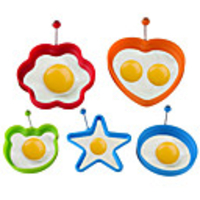 Silicone Fried Egg Pancake Ring Omelette Fried Eggs Round Heart Flower Shaped Eggs Mold for Cooking Breakfast Tools
