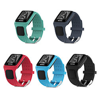 Silicone Square Watch Band Bracelet Strap Replacement for TomTom Multi-Sport/Tom Tom Runner gps sport watches 1 series watchband miniinthebox
