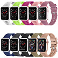 Silicone Strap For Apple Watch Series 6 SE 5 4 3 2 1 Band 44MM 40MM 42MM 38MM Rhombic Pattern Watchband