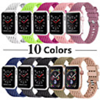 Silicone Strap For Apple watch band apple watch 6 5 4 3 band 44mm 40mm iwatch band 42mm 38mm correa 3D Texture watchband bracelet