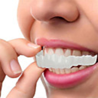 Silicone Teeth Whitening Teeth Cover Teeth Braces Simulation Denture Upper Lower Teeth Set Perfect Smile Teeth