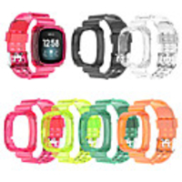 Silicone Transparent Wrist Sport Strap Watch Band for Fitbit Versa 3 Sense Bracelet Smart Watch Universal Replacement for Fitbit Versa 3 / Fitbit Sense