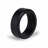silicone wedding ring for men 10mm hypoallergenic extra strong rubber bands for him - great for workout,  biking,  swimming,  manual labor amp; fitness safety (15)