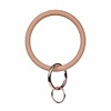 silicone wrist keychain circle bracelet rubber bangle round keyring holder