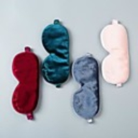 Silk Travel Sleep Eye Mask Blindfold with Elastic Strap Headband Soft Eye Cover Eyeshade for Night Sleeping Nap Trip Eye Mask Summer Breathability 4 Colors