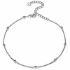 silver beads anklets for women,  925 sterling silver satellite chain anklet dainty cute tiny ball foot chain ankle bracelet boho beach foot jewelry