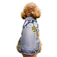 Silver Denim Style Dog Shirt (XS-M)