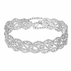 silver infinity rhinestone crystal choker necklace jewelry gift for women girls,  womens bride wedding prom birthday