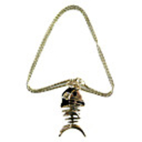 Silver Plated Fish Bone Shape Alloy Necklace
