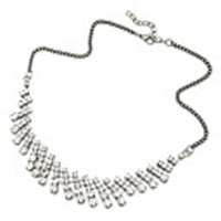 Silver Plated Shining Zircon Alloy Necklace