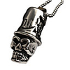 Silver Plated Skeleton Head Shape Alloy Necklace