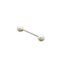 Silver Plated Stainless Steel Acrylic Navel/Ear Piercing