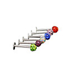 Silver Plated Stainless Steel Navel/Ear Piercing(Assorted Color)