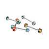Silver Plated Stainless Steel Rhinestone Navel/Ear Piercing(Assorted Color)
