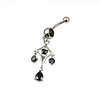 Silver Plated Stainless Steel Rhinestones Navel/Ear Piercing