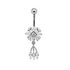 Silver Plated Stainless Steel Zircon Navel/Ear Piercing