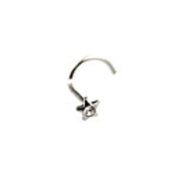 Silver Plated Stainless Steel Zircon Navel/Ear Piercing(Assorted Color)