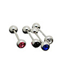 Silver Plated Stainless Steel Zircon Navel/Ear Piercing(Assorted Color)