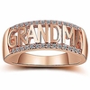 silver rose gold grandma nana ring grandmother birthday (rose gold,  7)