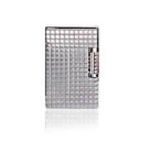 Silver Square Pattern Rub Lighter