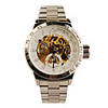 Silvery Tone Mechanical Self-winding Luminous Wristwatch White