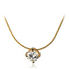 Simple Czech Diamond Pendant Necklace