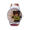 Simple PU Leather Band Crystal Wrist Watch