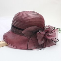 Simple Solid Color Polyester Hats with Floral 1pc Party / Evening / Holiday Headpiece miniinthebox
