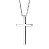 simple stainless steel silver tone cross pendant,  no color,  size no size