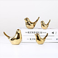 Simple Style Room Study Ceramic Gold Bird Soft Decoration Creative Ornaments