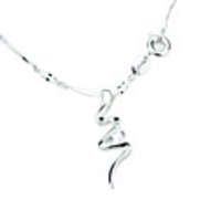 Simulated 0.5ct Diamond 18K White Gold Plated Necklace