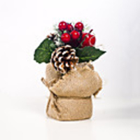Simulation Christmas Pine Cones Pine Needles Potted Ornaments Creative Christmas Table Pendulum