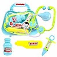 simulation medical toolbox toy, kids pretended doctor nurse simulation medical toolbox cosplay role play toys, blue