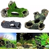 Simulation Resin Artificial Dead Wood Hole Hiding Cave Habitat Aquarium Fish Tank Ornament DIY Home Decor Pet House miniinthebox