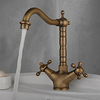 Single HandleKitchenFaucet, Antique Brass One Hole Rotatable Standard Spout/Tall/­High Arc, Brass Antique/COD Kitchen Faucet with Supply Lines