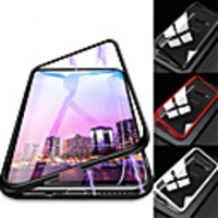 Single-sided Magnetic Phone Case For Samsung Galaxy S9 / S9 Plus / S8 Plus Shockproof / Transparent / Magnetic Full Body Cases Solid Colored Hard Tempered Glass / Metal