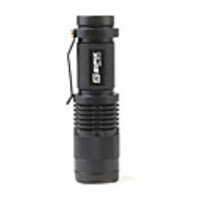 SIPIK SK68 Cree Q3-WC 120-Lumen Convex Lens LED Flashlight - Black (1 AA/1 14500)