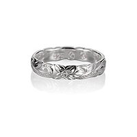 size 8.5 sterling silver 925 hawaiian princess scroll cut out edge promise ring