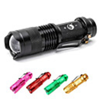SK68 LED Flashlights / Torch Waterproof Zoomable 2000 lm LED LED 1 Emitters 1 Mode Waterproof Zoomable Adjustable Focus Impact Resistant Strike Bezel Clip Camping / Hiking / Caving Everyday Use