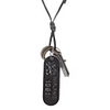 Skate Scooter Pattern Cow Leather Necklace